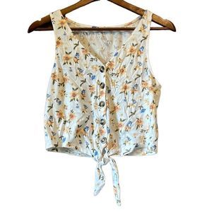 American Eagle floral crop top medium